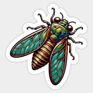 The Great 2024 Locust Cicada Bug invasion Sticker